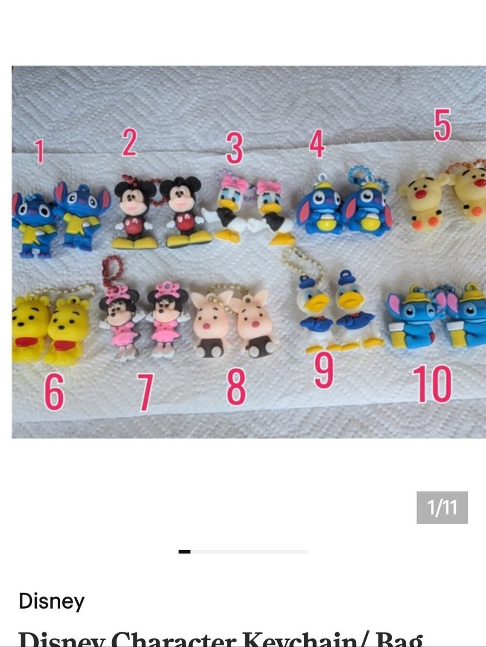 Disney Character Keychain/ Bag Charm New pick 2 of your choice